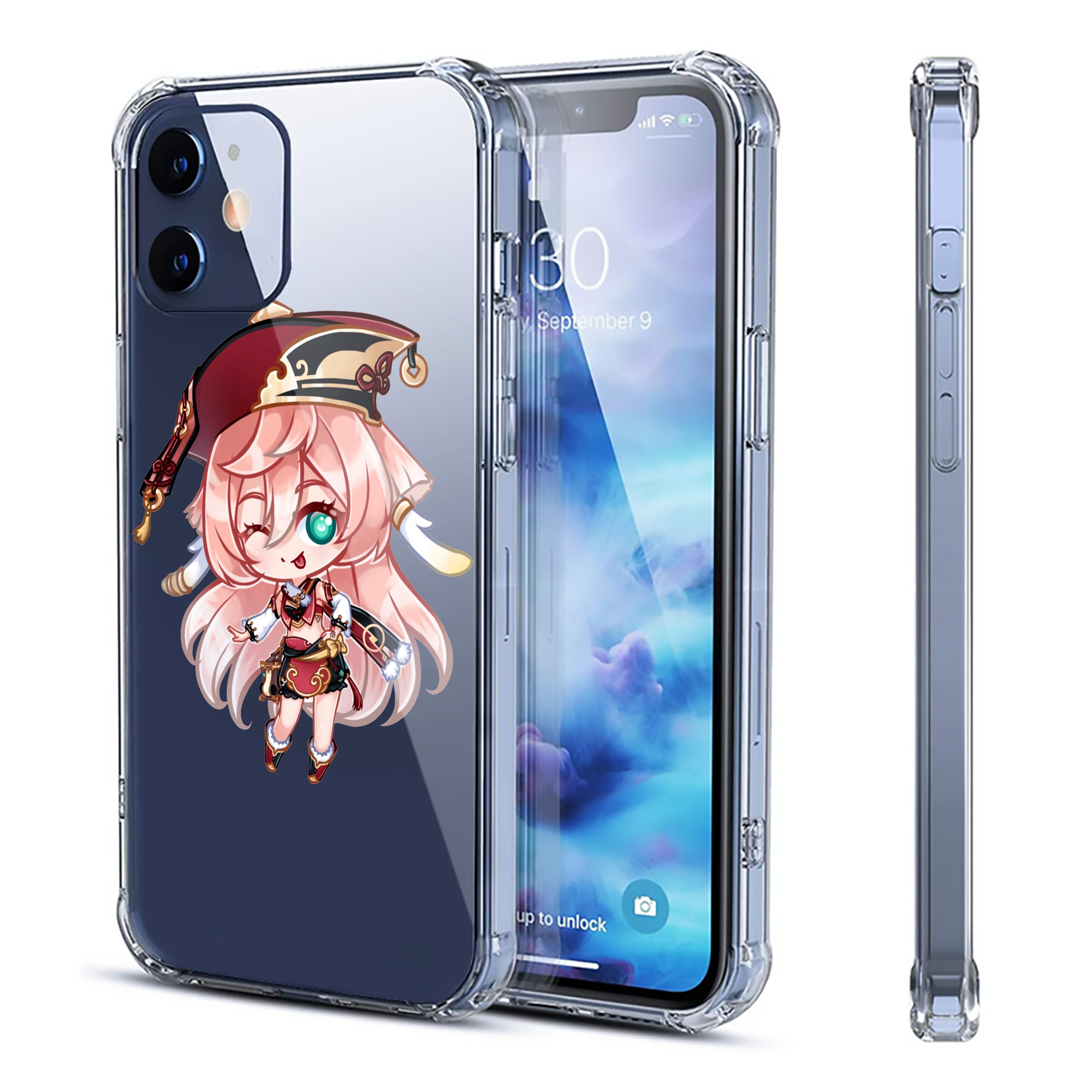げんし神 ヤンフェイ genshin Yanfei 【iPhone 12シリーズ対応】透明スマホケース（クリアソフトケース）